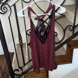 Play trip, tank top, Lacey, front and back size large